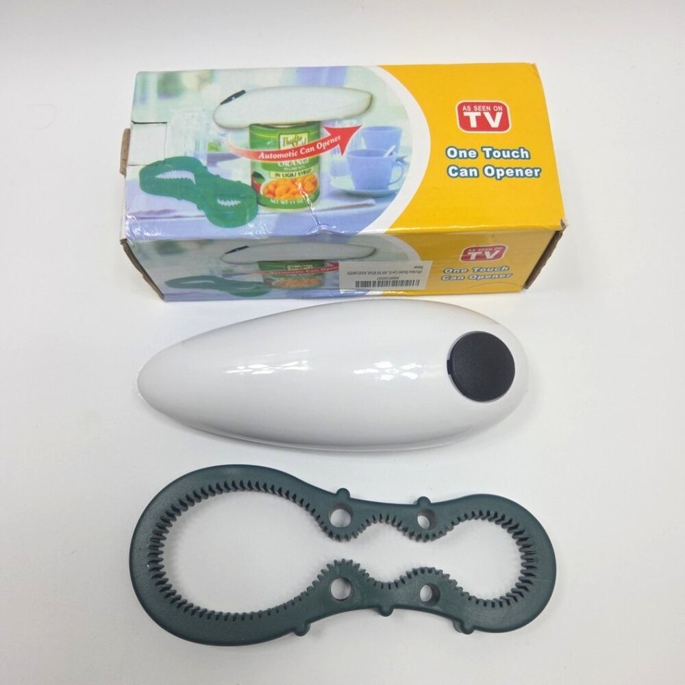 NEW One Touch Can Opener As Seen on TV Hands-Free Automatic‎ White